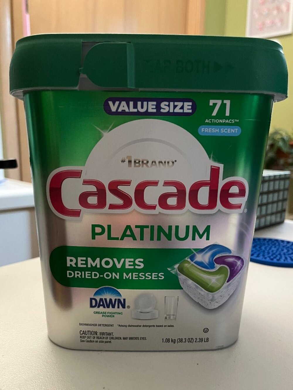 Cascade Platinum Fresh Scent Dishwasher Detergent - Value Size 71 Count Unopened